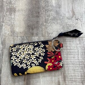 Vera Bradley ID Holder Zipper Key Chain Wallet